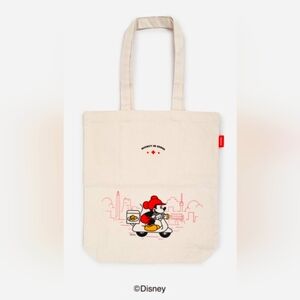 Disney Cities Seoul Canvas Tote Red and Black Mickey Design
